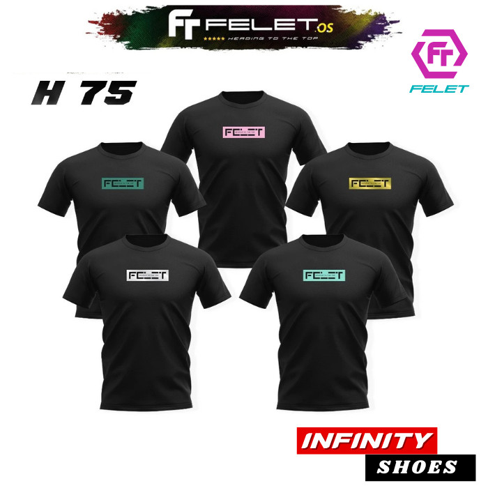 Felet H75 PLAIN Badminton Shirt - Kaos Badminton Original Felet