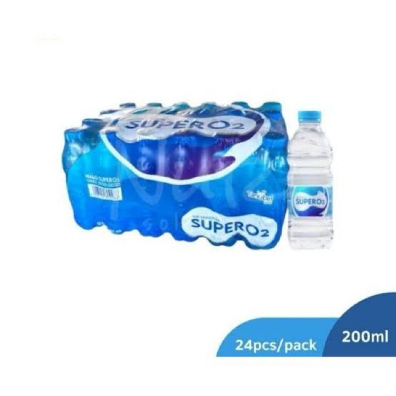 Air Mineral Super O2 Botol Mini 200ML / 1 Pak / 24 Pcs