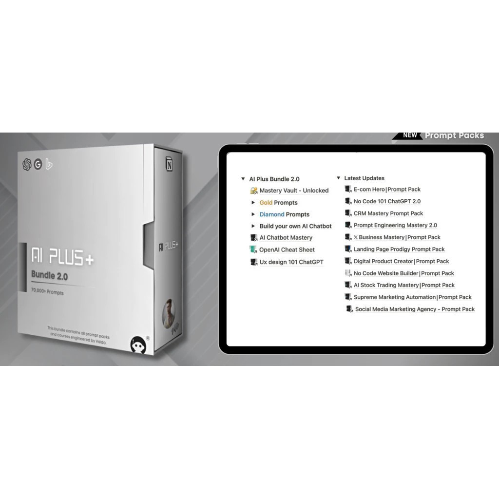 AI Plus Bundle 2.0 - Ecourse Cari Duit Dari Notion Template DIGITAL MARKETING TOKO ONLINE INTERNET P