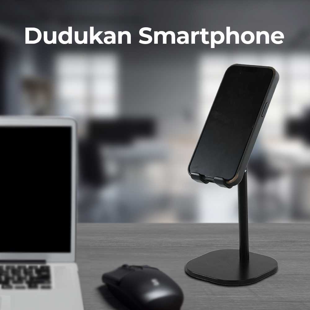 Stand Holder HP Meja Teleskopik Tinggi Bisa Atur Tinggi & Sudut Pandang