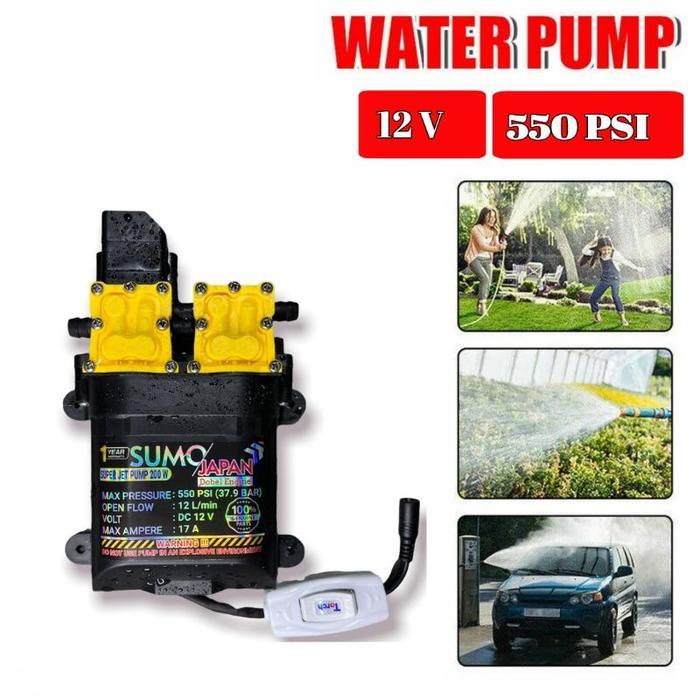POMPA AIR DC SUMO JAPAN 12V +550PSI / DINAMO PUMP SPRAYER / CUCI MOBIL