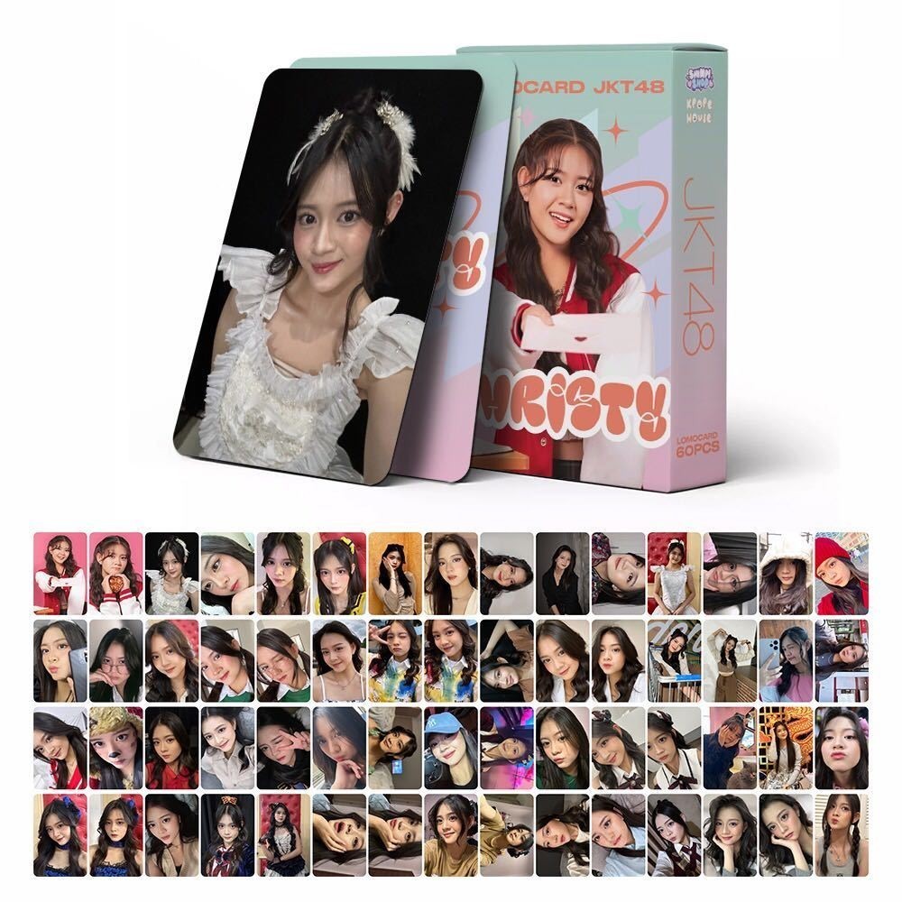 [60Pcs] Pack Photocard Jkt48 Christy Selca Photo Card Lomocard Lomo Wota Wotagei Jkt 48 Oshi Foto Id
