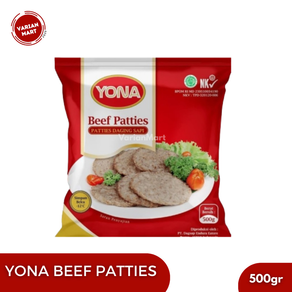 Yona Beef Patties / Daging Burger Sapi 500gr
