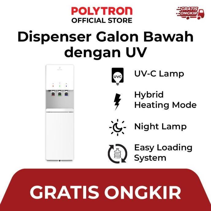 POLYTRON Dispenser Galon Bawah Hydra dengan UV PWC 778UV - Putih