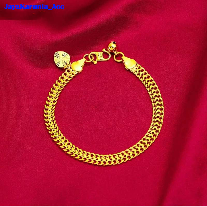 Promo.....Gelang Emas Asli Kadar 89.9 Motif Rantai Ular Perhiasan Emas 24k Ada Surat gratis dompet