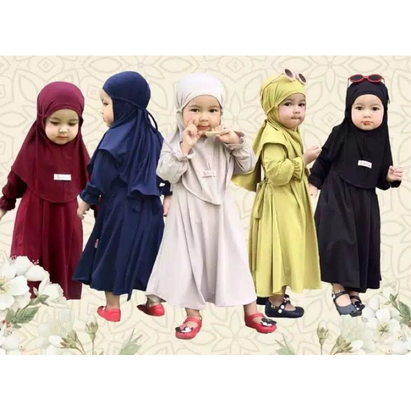 [COD] FLASH SALE GAMIS ANAK PEREMPUAN SET BERGO TERBARU CHAYRA KIDS [Bergo]