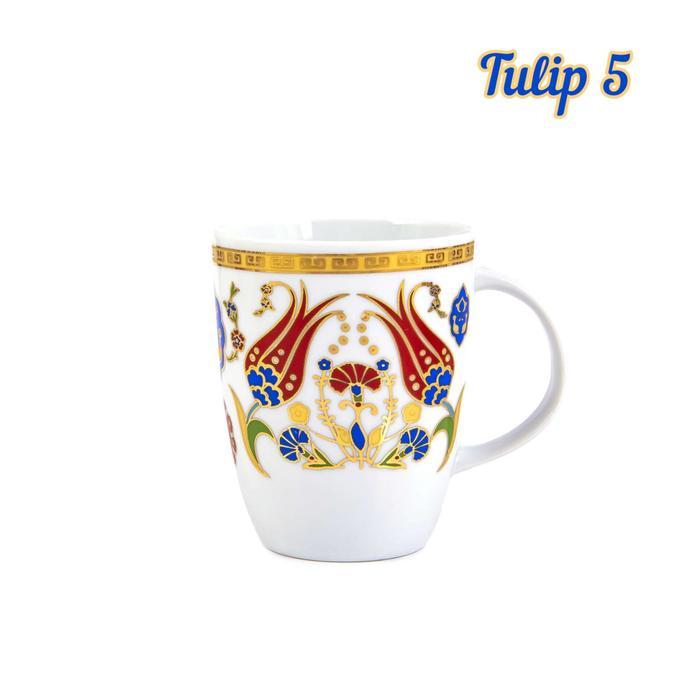 MUG TURKI MOTIF TULIP | MUG IMPOR TURKI | SOUVENIR TURKI - Mug 2