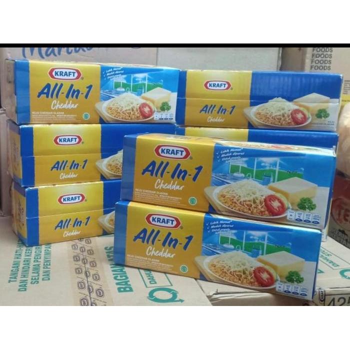 Promo Keju kraft cheddar all in one 2kg/ all in 1