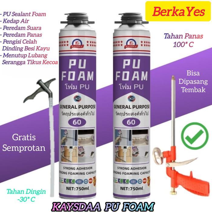 PU Sealant Foam Spray Busa Pu Foam Polyurethane Peredam Panas Peredam Suara  Peredam Ruangan Pengisi
