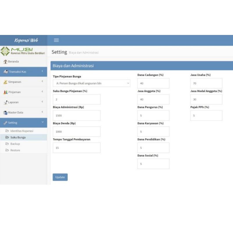 Aplikasi Simpan Pinjam Koperasi Berbasis Web Full Source Code Script
