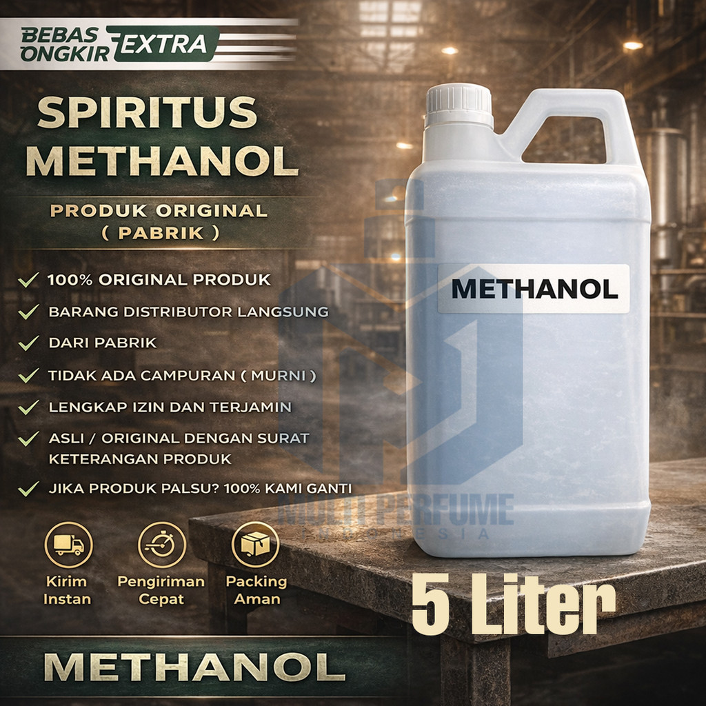 METHANOL / METANOL 5 LITER PURITY 99,99% – GRADE TEKNIS | ORIGINAL + COA