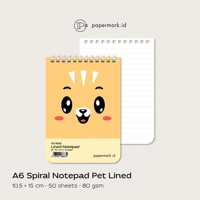 Papermark - A6 Spiral Notepad Pet Lined