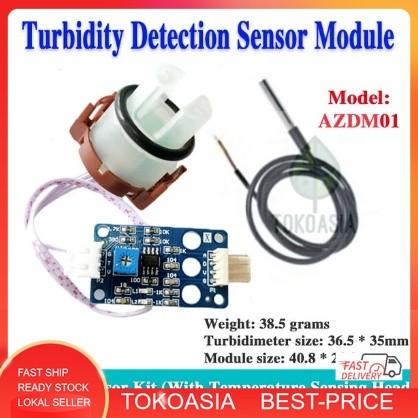 Sensor Kekeruhan Air AZDM01 Kit Suhu Arduino Monitoring Kualitas Air IoT