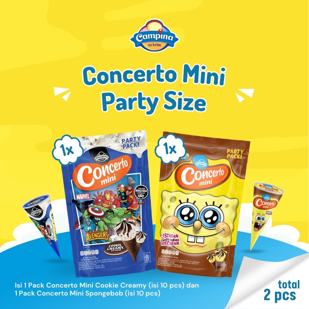 Campina Concerto Mini Party Size 2 - Es Krim