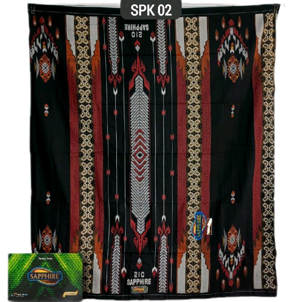 Sarung Sapphire SPK Hitam Kembang