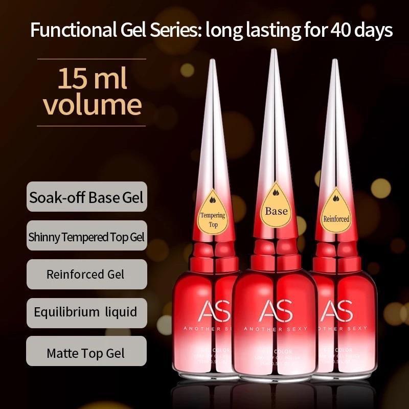 (BPOM) AS Base Coat / Top Coat / Primer / Matte Top / Diamond Top / Reinforce Gel 15 ml Another Sexy