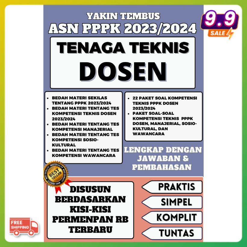 RB YAKIN TEMBUS ASN PPPK 2023/2024 TENAGA TEKNIS DOSEN IDO68 RAJA BUKU