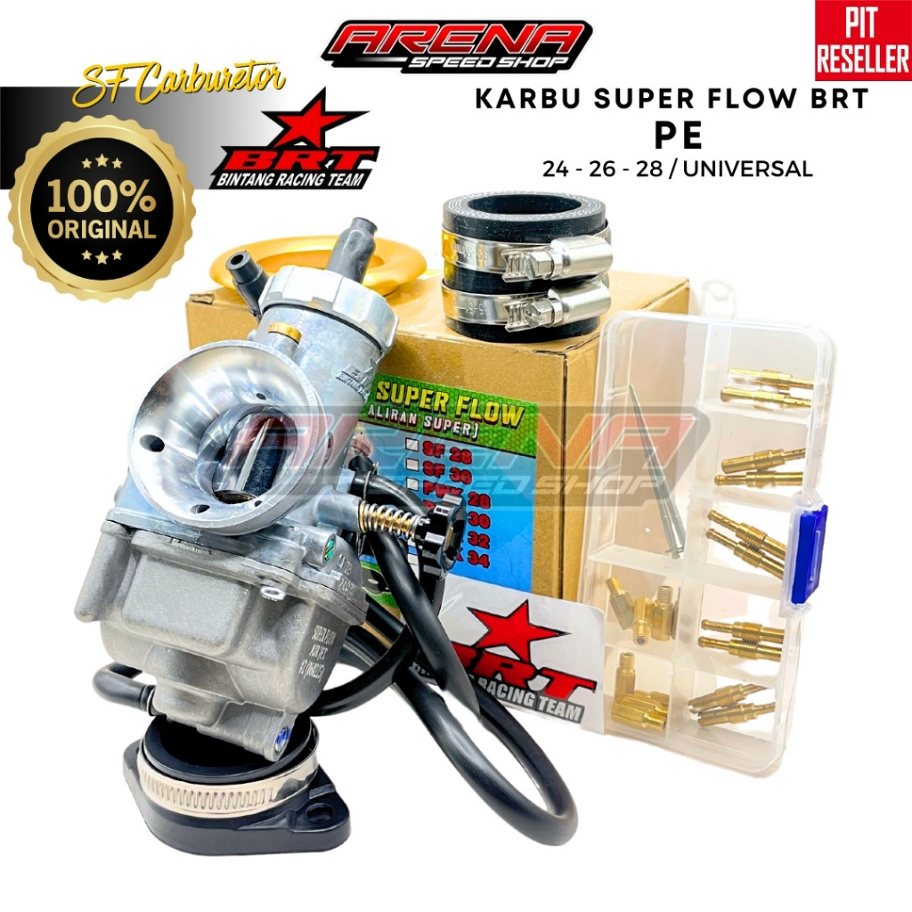 BRT Super Flow Carburetor PE 24 26 28 Universal - Karbu PE Karburator PE Super Flow Original BRT