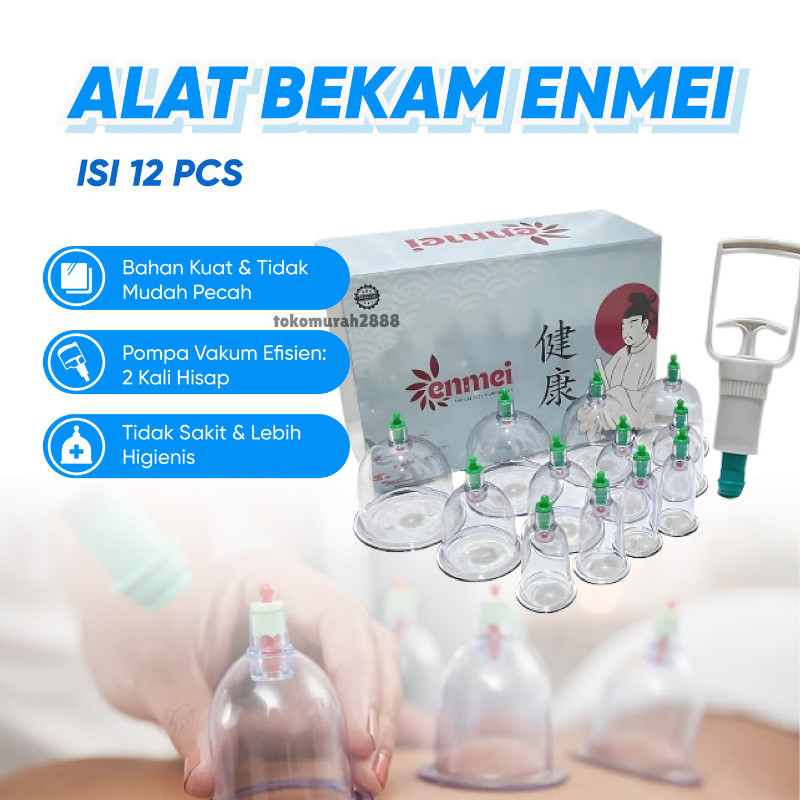 ALAT BEKAM KOP ANGIN ISI 12 PREMIUM ENMEI / KOP ANGIN LENGKAP DENGAN POMPA / BEKAM KOP ISI 12