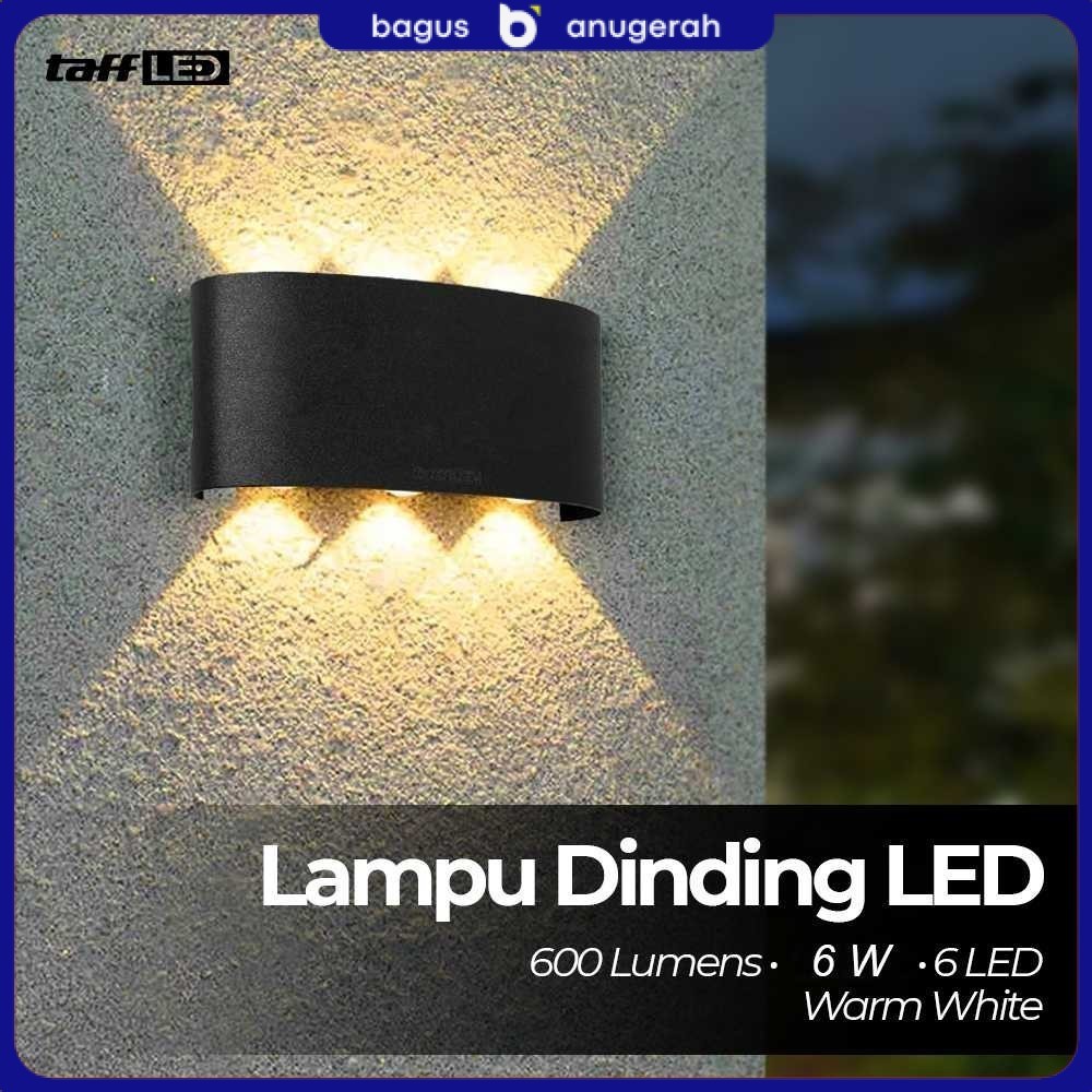 TAFFLED Lampu Dinding LED Indoor Plastic Body 6 LED Warm White 6W - 6T