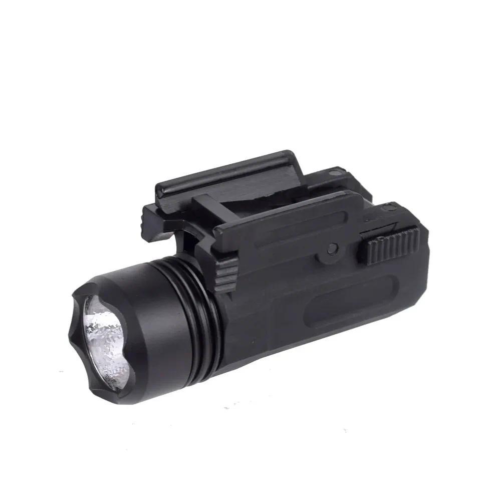 Tactical Scout Light  Mini LED Flashlight QD 20mm Rail for Glock 17 18C  Constant Pistol Torch