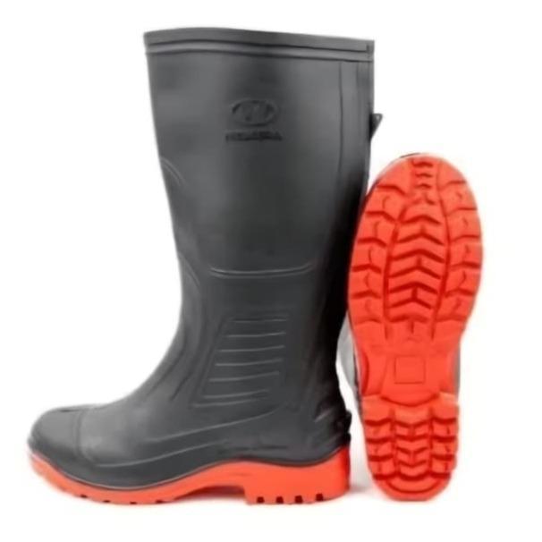 Sepatu Boot New Era Hitam Merah Size 38 - 43 - Sepatu Proyek New era - Sepatu Boot Panjang New Era -