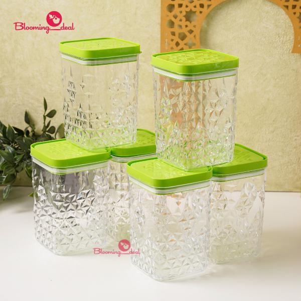 Calista Toples Lily Set 6 pcs / Toples Kristal Kue Lebaran - HIJAU