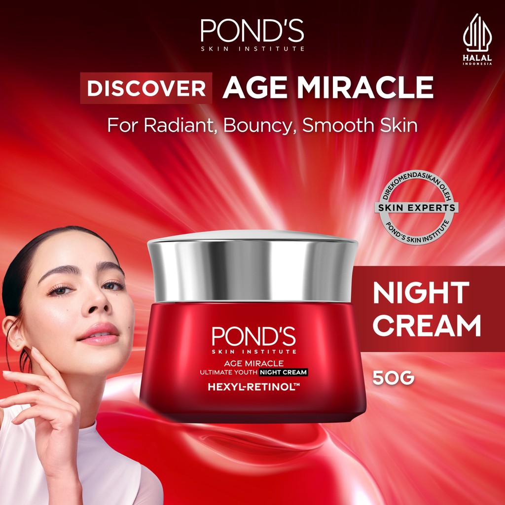 Jakarta Fashion Week 2025 - Pond's Age Miracle Hexyl Retinol Niacinamide Night Cream 50gr (Mencerahk