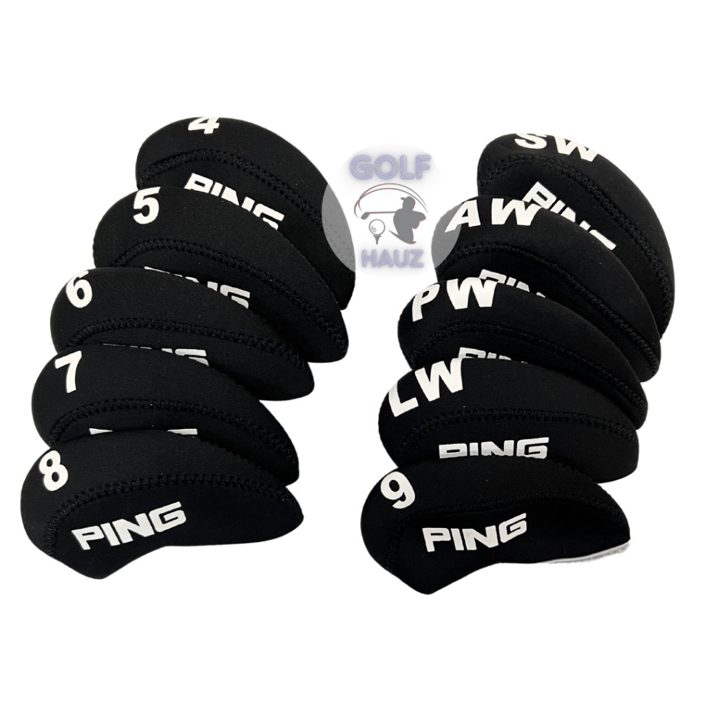 Sarung Head Cover Golf Clubs Iron Stick Stik Set 10 Pcs Tm Ping Pearly Logo Xxio Callaway Pelindung
