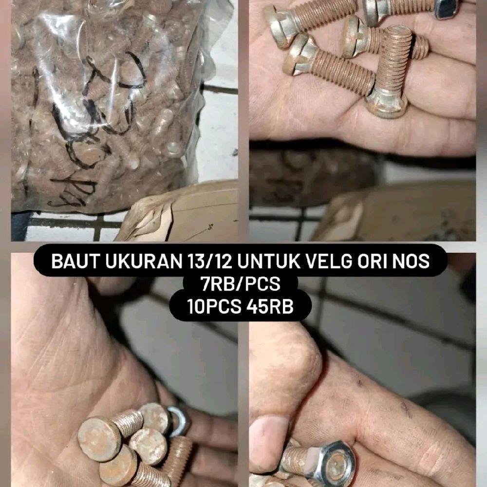 satu biji baut nap roda/tromol ukuran 12/13 ori nos vespa super vbb dll