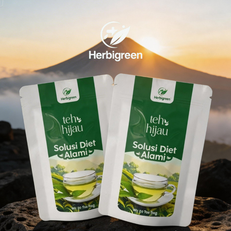 HERBIGREEN Obat Diet Ampuh BPOM Rasa stroberi minuman diet  Lemak Peluntur Lemak Terampuh obat diet 