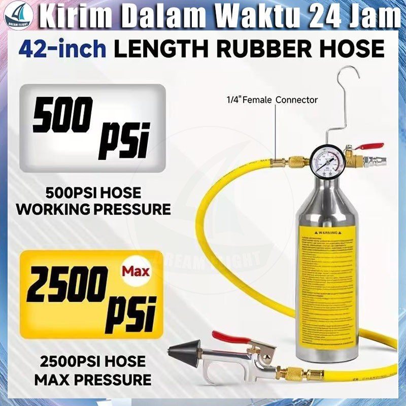 Barang Spot - Alat Flushing Tool Kit Ac Mobil Dengan Manometer / Ac Flushing Kit / Alat Flushing Ac