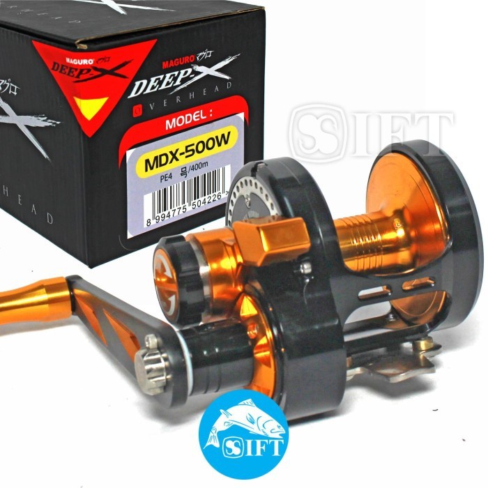 Reel OH MAGURO DEEP-X 500W | Over Head | Jigging Dasaran Laut Metal Body - Black | SM Fishing Store