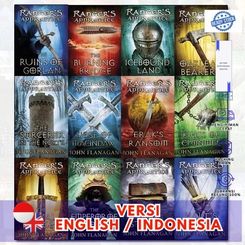 Produk Pilihan - (ARJ) - Versi Eng/Ind -John Flanagan Rangers Apprentice 12 Books