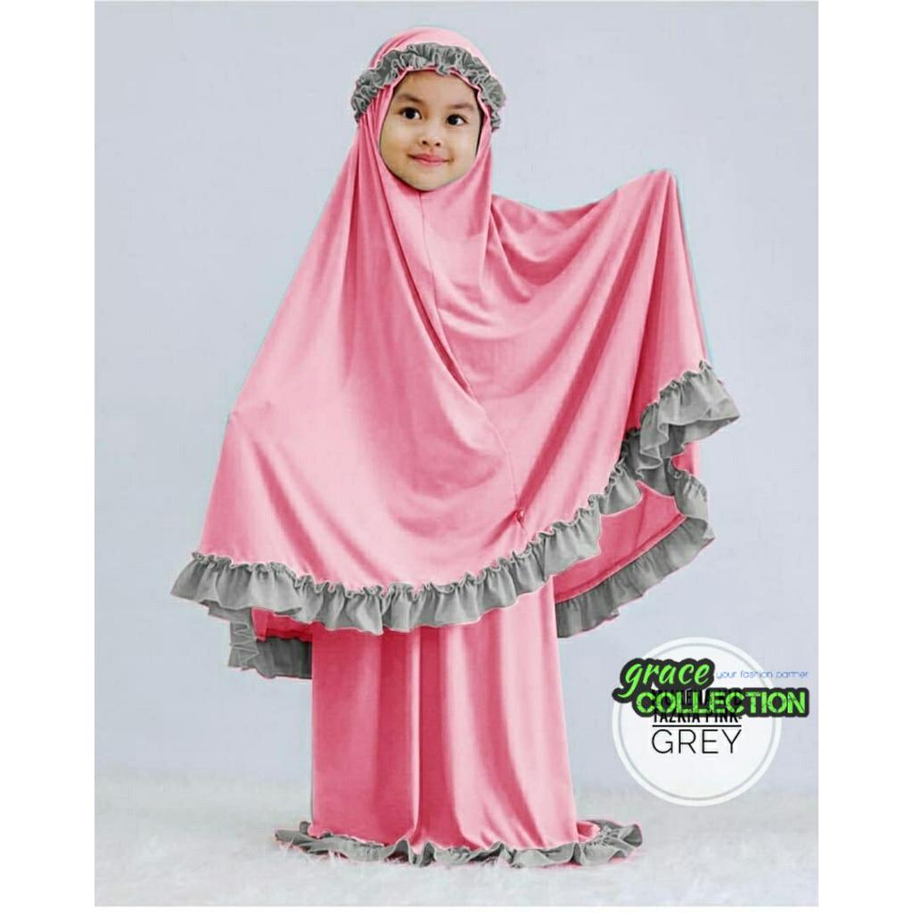 GRAC3COLL FASHION ANAK AR2614 - MUKENA ANAK BALITA TAZKIA 3IN1 2-4TAHUN - MUKENA ANAK CANTIK - MUKEN