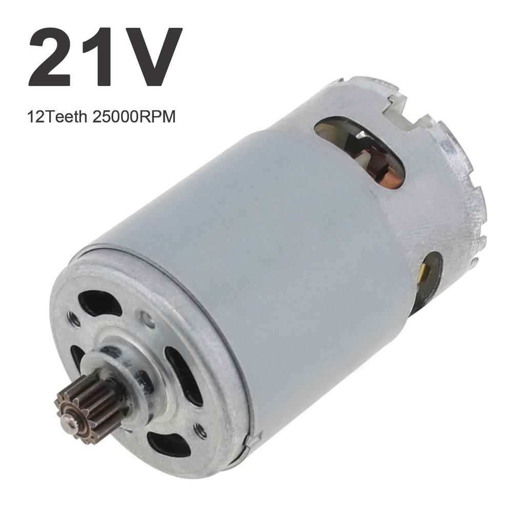 Motor DC RS550 21V 12 Gigi 25000 RPM Motor Mikro untuk Bor Listrik / Obeng dengan Gear Box Torsi Tin