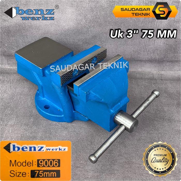 Catok Meja Ragum 3 4 5 6 8 Inch Penjepit Besi 3" 4" 5" 6" 8" Benz - 3 INCH