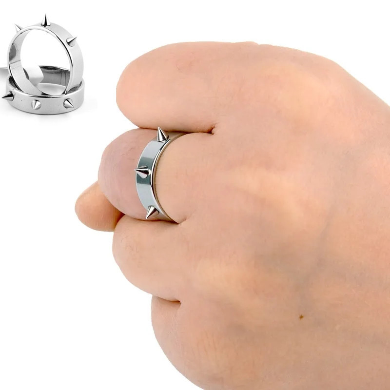 Protection Defense Finger Ring Self Defense Ring Finger Defense Tools with Piercing Defense Weapon D