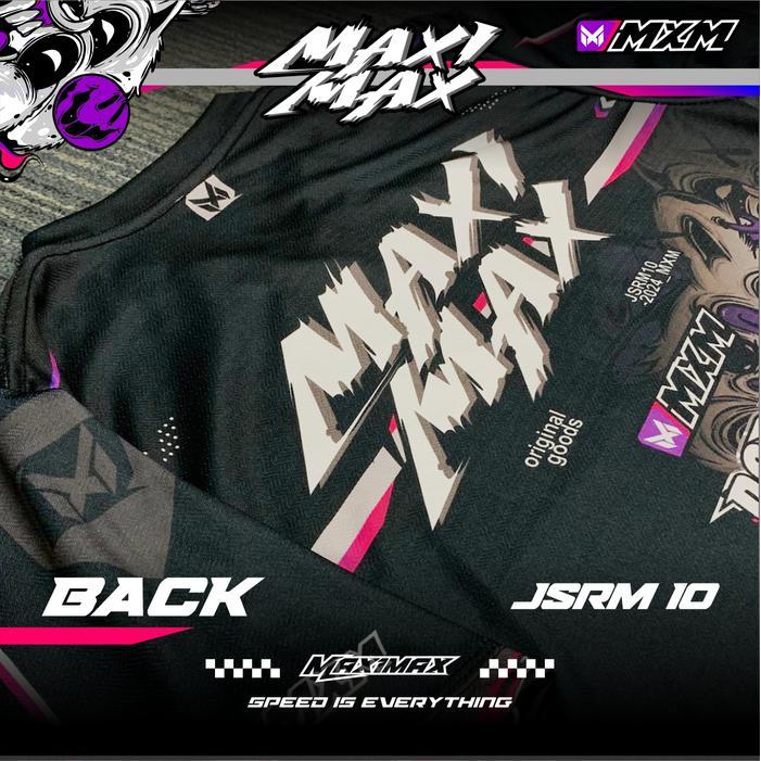 Jersey Racing Maximax V.10 | Maximax Apparel | Jersey Racing | Kaos Racing HITAM - S