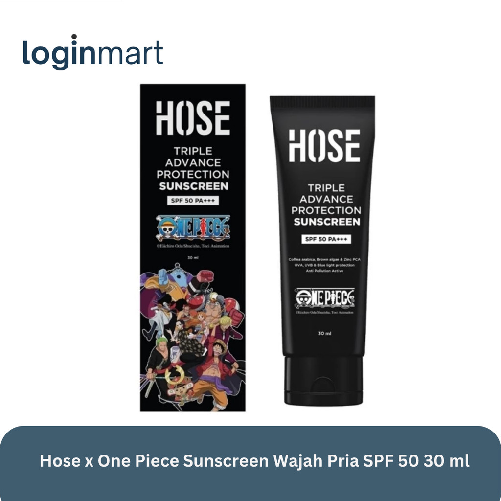 Hose x One Piece Sunscreen Wajah Pria SPF 50 30 ml