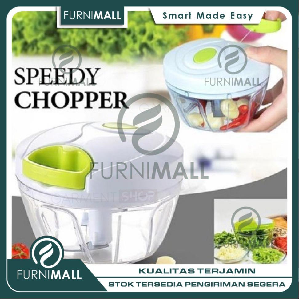 FURNIMALL Chopper Manual Tarik Penggiling Bumbu Daging Portable Food Processor Tanpa Listrik Praktis