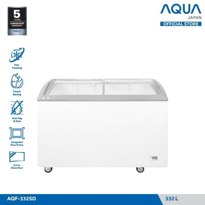 Chest Freezer Aqua Aqf 332 sd freezer kaca es krim