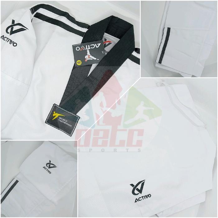 Afanzini Store DOBOK SENDY FIGHTER DIAMOND ONE ELITE - Kerah Hitam, 140