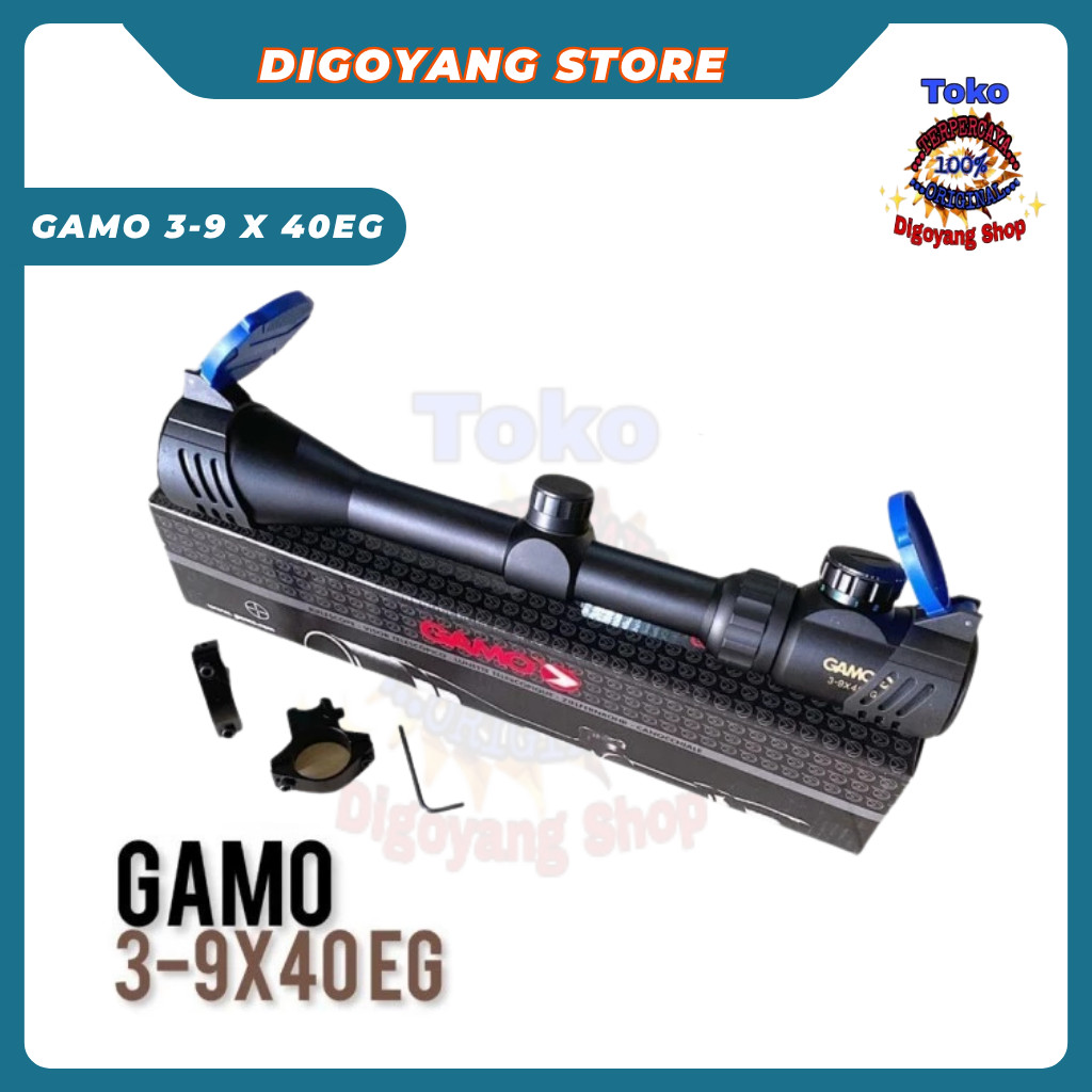 Teleskop Gamo 3-9X40 Teleskop Reticle Mildot Lampu 3 Warna