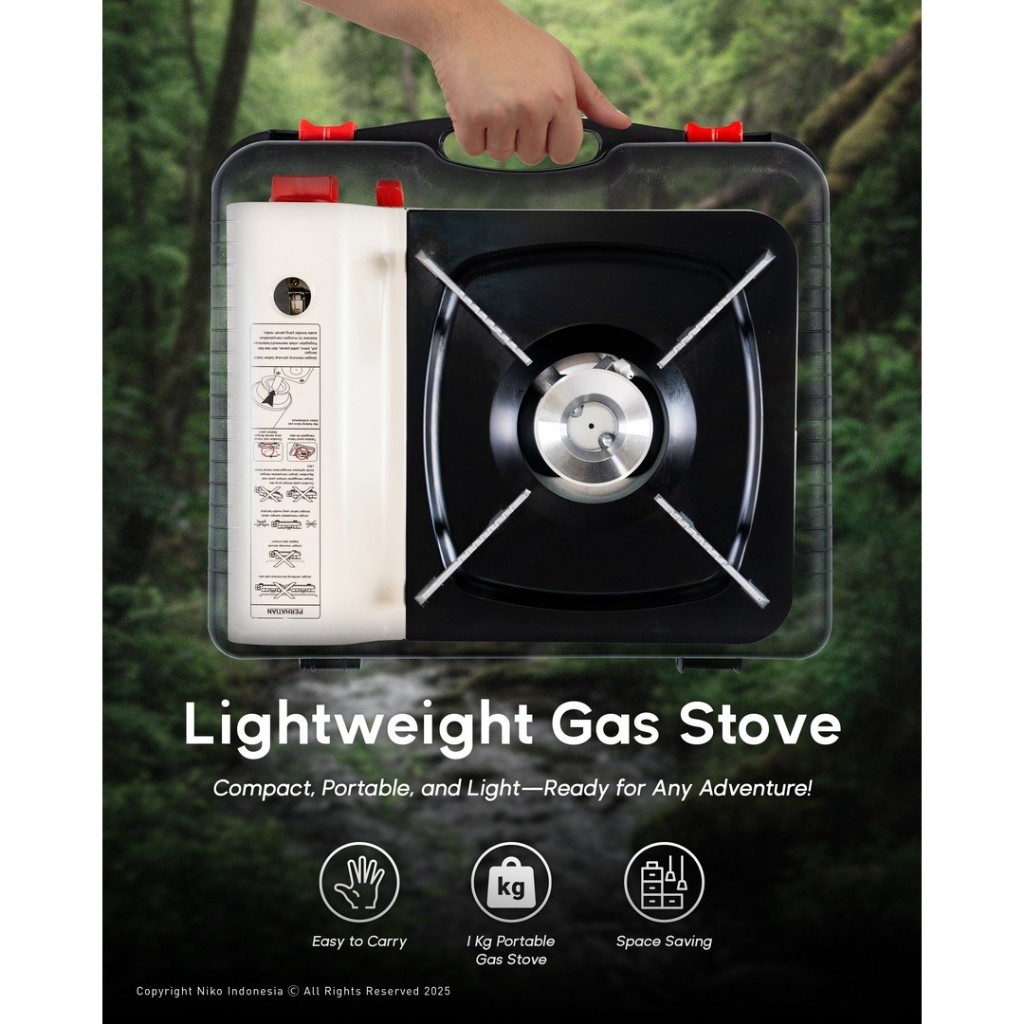 JAMIN MURAH NIKO ORIGAMI Kompor Gas Portable 1 Tungku NK-269 OMI Portable Gas Stove Plus Koper(BISA 