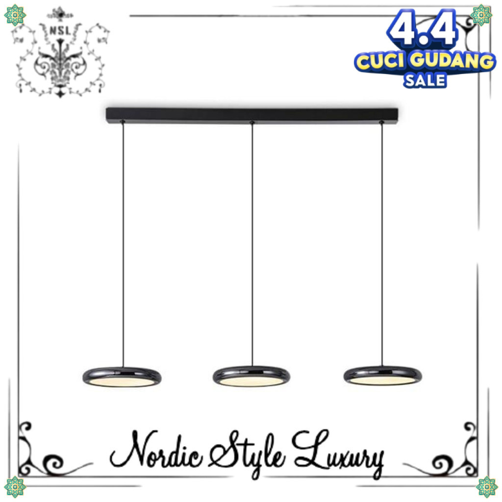 LAMPU HIAS GANTUNG 3 WARNA / LAMPU GANTUNG RANGKAI 3 /LAMPU GANTUNG MINI BAR DAPUR KEKINIAN