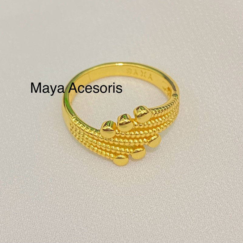 Cincin terbaru titanium Cincin Titanium Lapis Emas  Mirip Emas Asli 24 k anti karat dan luntur