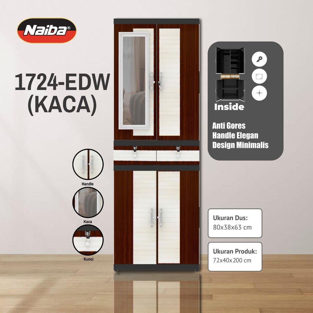 NAIBA - Lemari Naiba Fit Gantung Drawer (KARGO)
