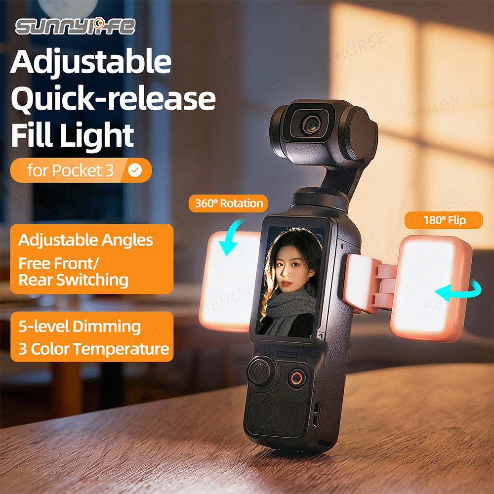 Fill light For DJI Osmo Pocket 3 Portrait Vlog Adjustable Dual-Light Long Battery Life For DJI Osmo 