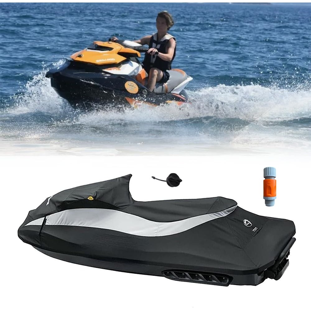 Heavy Duty Jet Ski Cover  Waterproof Jetski Trailerable Watercraft Compatible with 20102022 Bombarer